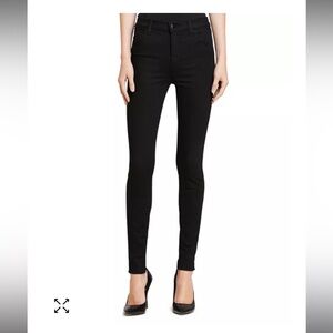 J Brand Black Maria High Rise Skinny Jeans
